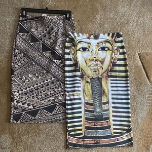 Two-for-one pencil skirt pair. Size medium.